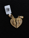 Dije De Corazon Con Cristo Y La Virgen